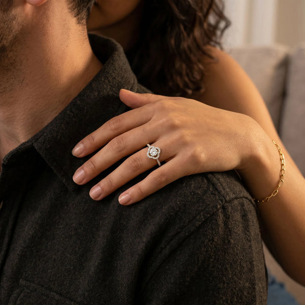 Majestic Bloom - Pure Gold Lab Diamond Engagement Ring