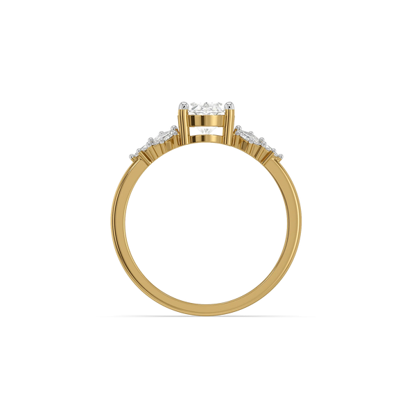 Enchanted Oval - Pure Gold Lab Diamond Promise Ring