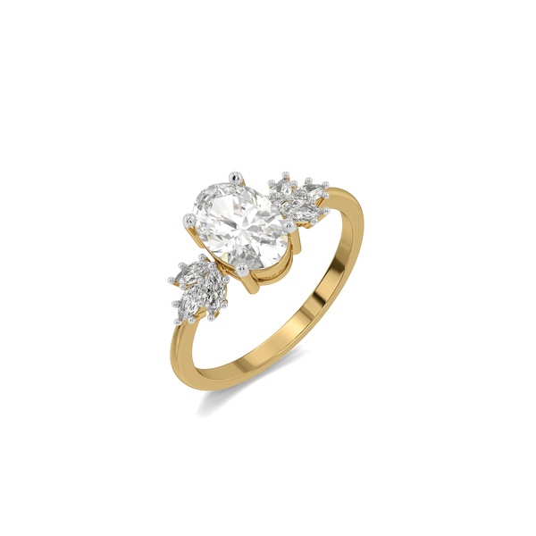 Enchanted Oval - Pure Gold Lab Diamond Promise Ring