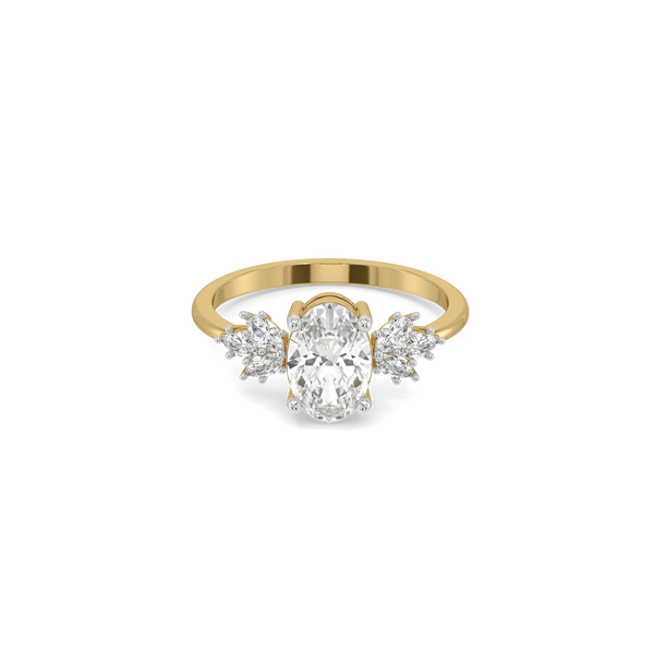 Enchanted Oval - Pure Gold Lab Diamond Promise Ring
