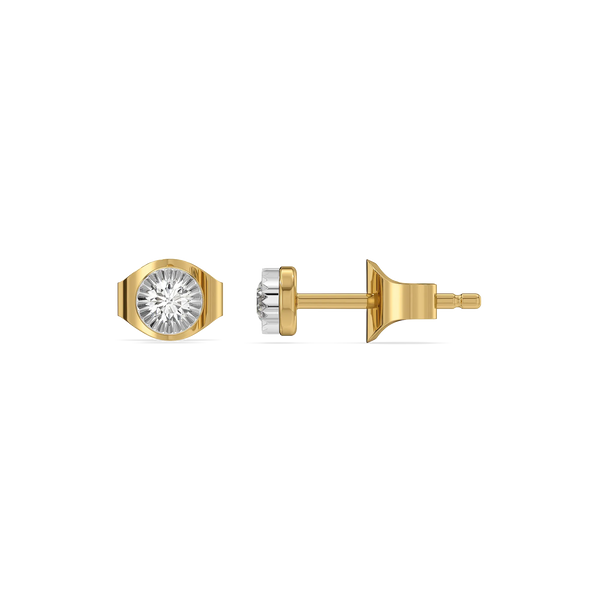 Constellation lab grown diamond Studs- Front & Side View