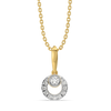 Modernist Lab Grown Diamond Pendant - Front View