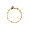 Modernist Lab Grown Diamond Ring - Top View