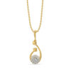 Flora Lab Grown Diamond Pendant - Front View