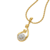 Flora Lab Grown Diamond Pendant - Perspective view