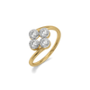 Couture Clover Lab Grown Diamond Ring- Perspective View