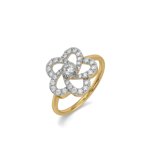 Floria Petals Pure Gold Lab Diamond Ring