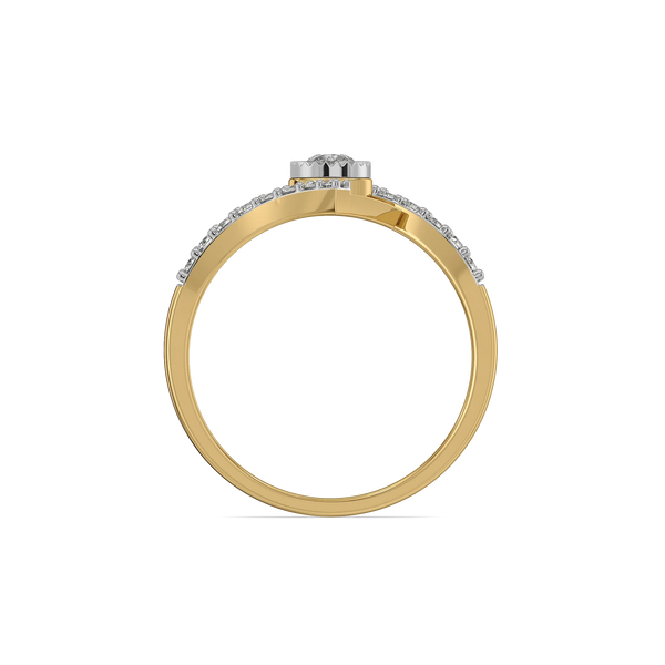 Stiletto Edge Pure Gold Lab Diamond Ring