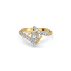 Stiletto Edge Pure Gold Lab Diamond Ring
