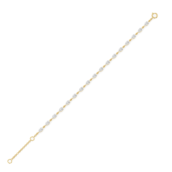 Draped Elegance Pure Gold Lab Diamond Tennis Bracelet