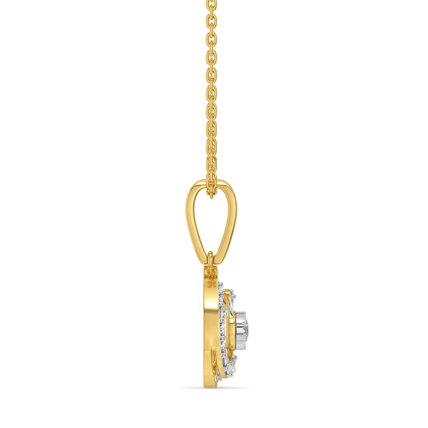 Draped Elegance Pure Gold Lab Diamond Pendant