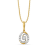 Draped Elegance Pure Gold Lab Diamond Pendant