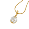Draped Elegance Pure Gold Lab Diamond Pendant