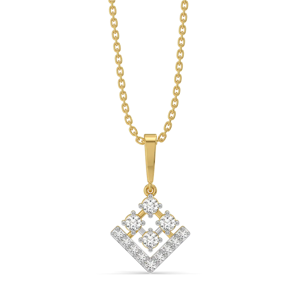 Shared Love Pure Gold Lab Grown Diamond Pendant - Front view