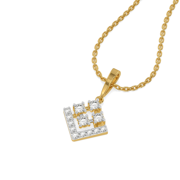 Shared Love Lab Grown Diamond Pendant - Perspective View