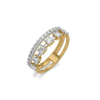 Side-by-Side Pure Gold Lab Grown Diamond Band Ring