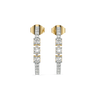 Unbroken Bond Pure Gold Lab Diamond Hoop Earrings - Perspective View