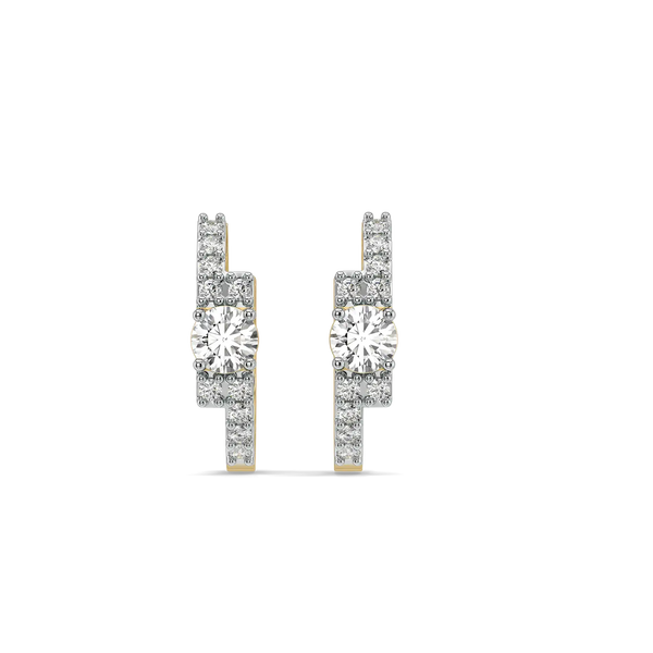 Boundless Lab Grown Diamond Hoop Earrings - Front view