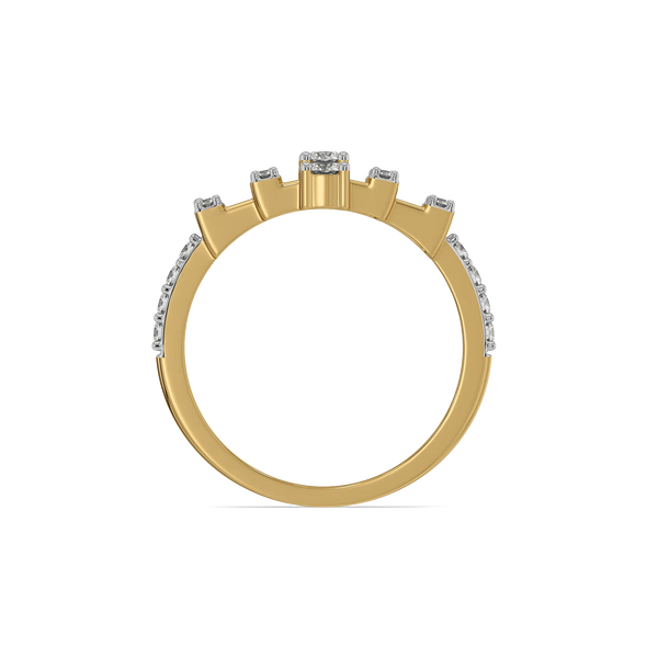 Parallel Steps Lab Grown Diamond Cocktail Ring - Top View