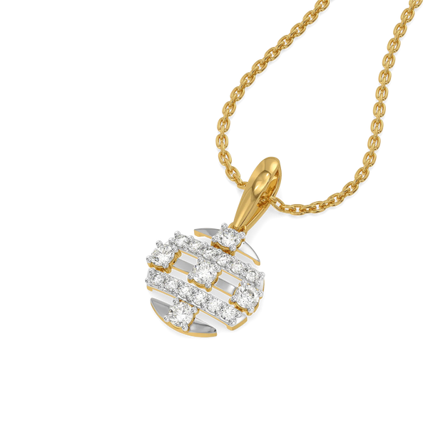 Core Connection Lab Grown Diamond Pendant - Perspective View