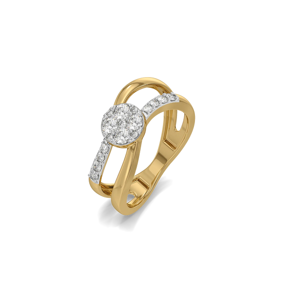 Nova Circle Pure Gold Lab Grown Diamond Ring