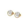 Nova Circle Pure Gold Lab Grown Diamond Stud Earrings