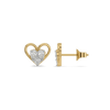 Sweetheart Pure Gold Lab Grown Diamond Stud Earrings