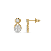 Entwine Circle Pure Gold Lab Grown Diamond Stud Earrings