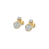 Entwine Circle Pure Gold Lab Grown Diamond Stud Earrings