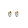 Pear Illusion Pure Gold Lab Grown Diamond Stud Earrings