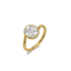 Oval Illusion Pure Gold Lab Grown Diamond Ring