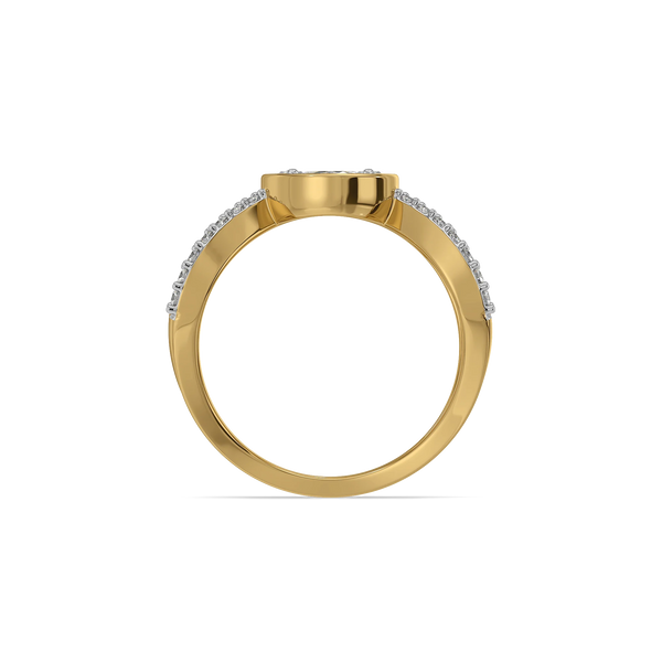 Crossover Pure Gold Lab Grown Diamond Ring