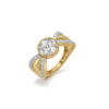 Crossover Pure Gold Lab Grown Diamond Ring