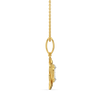 Rosette Swirl Pure Gold Lab Grown Diamond Pendant
