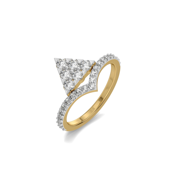 Triangle Arc Lab Grown Diamond Ring