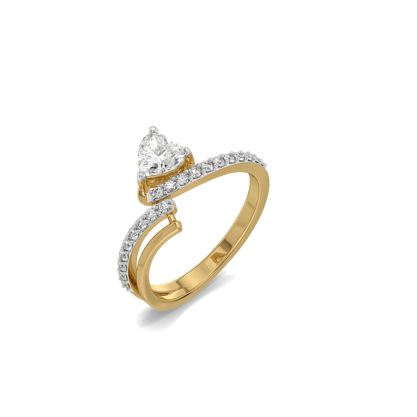 Heart Sweep Lab Grown Diamond Ring