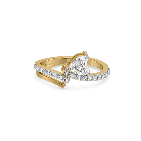 Heart Sweep Lab Grown Diamond Ring