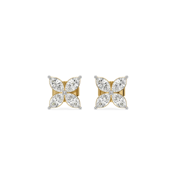 Botanica Pure Gold Lab Grown Diamond Stud Earrings