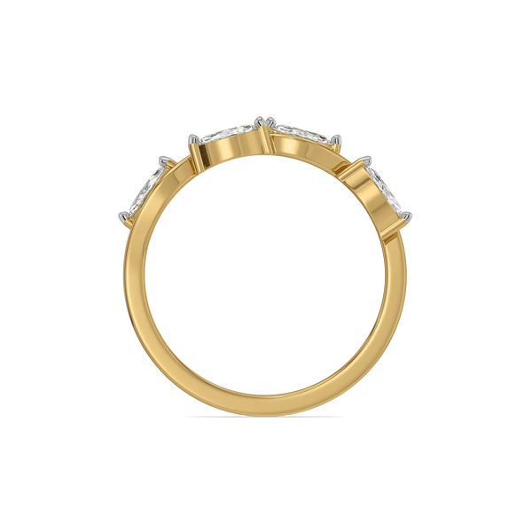 Serpentine Vine Pure Gold Lab Grown Diamond Ring