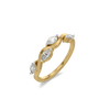 Serpentine Vine Pure Gold Lab Grown Diamond Ring