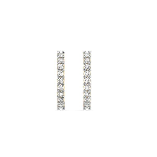 Minimalist Brilliance Pure Gold Lab Grown Diamond Hoop Earrings