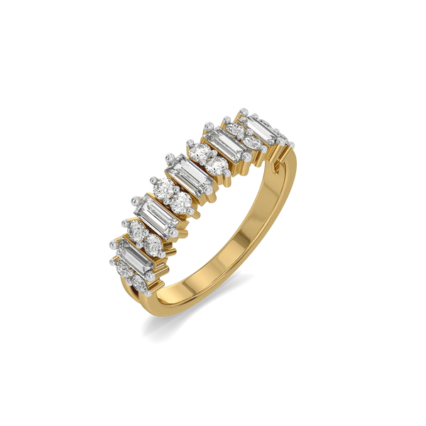Mosaic Rhythm Pure Gold Lab Grown Diamond Ring