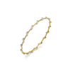 Oceania Wave Pure Gold Lab Grown Diamond Bangle