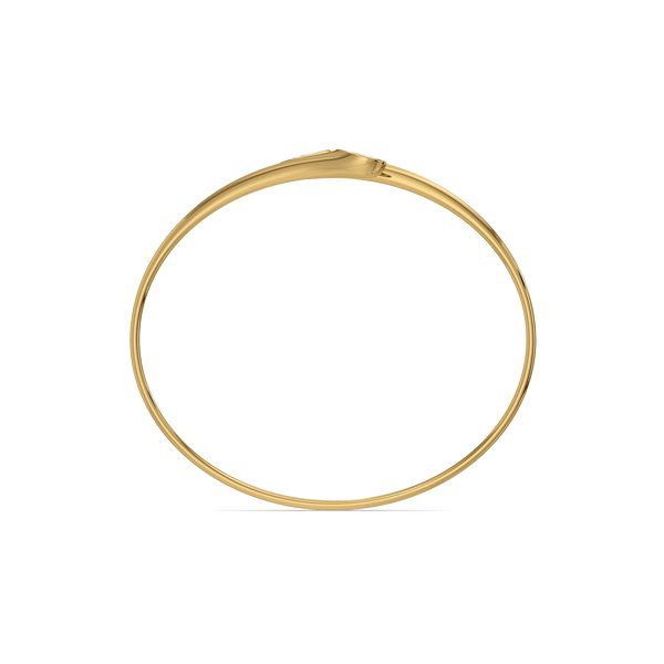 Fluid Pear Pure Gold Lab Grown Diamond Bangle