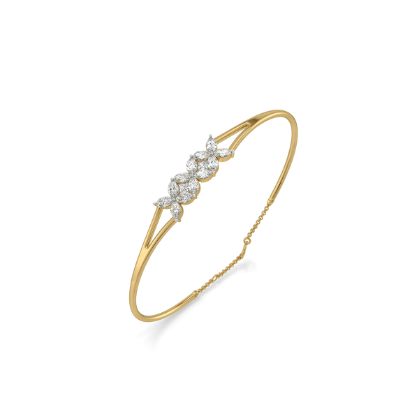 Gardenia Pure Gold Lab Grown Diamond Bangle