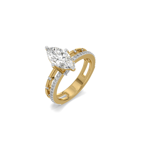 Marquise Arc Lab Grown Diamond Ring
