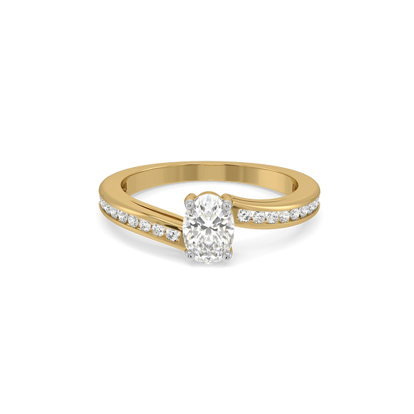 Oval Channel Lab Grown Diamond Ring