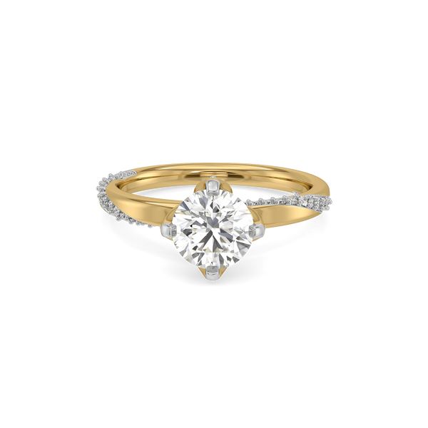 Twisted Round Lab Grown Diamond Ring
