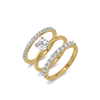 Crown Stack – Pure Gold Lab Diamond Solitaire Stack Ring Set