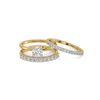 Crown Stack – Pure Gold Lab Diamond Solitaire Stack Ring Set